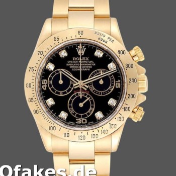 Replica Rolex Cosmograph Daytona 116528 Black Diamond Dial 40MM Herren Replica Uhren