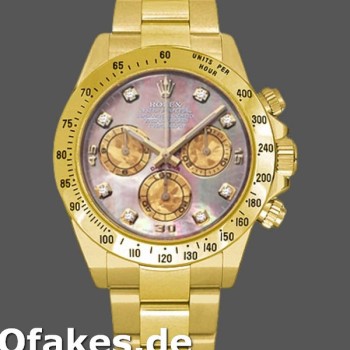 Replica Rolex Cosmograph Daytona 116528 Black MOP Diamond Dial 40MM Herren Replica Uhren