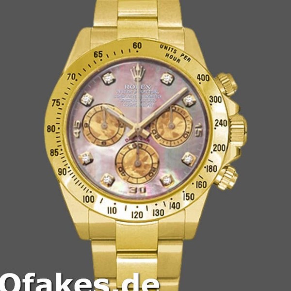 Replica Rolex Cosmograph Daytona 116528 Black MOP Diamond Dial 40MM Herren Replica Uhren