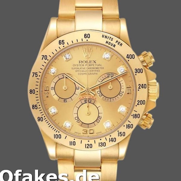 Replica Rolex Cosmograph Daytona 116528 Champagne Diamond Dial 40mm Herren Replica Uhren