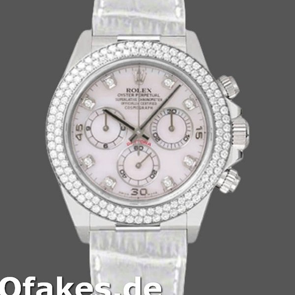 Replica Rolex Cosmograph Daytona 116589 White MOP Diamond Dial 40MM Herren Replica Uhren
