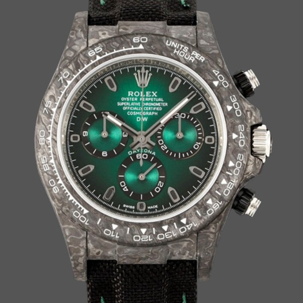 Replica Rolex Cosmograph Daytona DIW Carbon Fiber Green Dial 40mm Herrenuhr