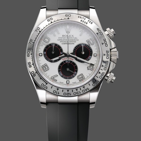 Replica Rolex Cosmograph Daytona White Gold Case Panda Dial 116519 Herrenuhr