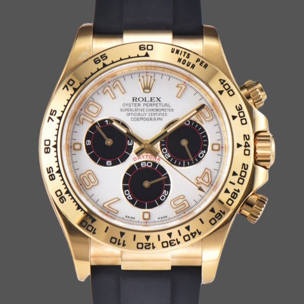 Replica Rolex Cosmograph Daytona Gelbgoldgehäuse Silbernes Zifferblatt 116518 Herrenuhr