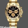 Replica Rolex Daytona 116508 Gelbgold Schwarzes Zifferblatt 40MM Herren Replica Uhren