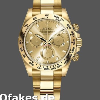 Replica Rolex Daytona 116508 Gelbgold Champagner Index Zifferblatt 40MM Herren Replica Uhren