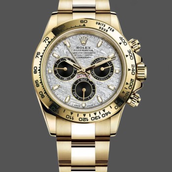 Replica Rolex Daytona 116508 Gelbgold Meteoritengrau Zifferblatt 40MM Herren Replica Uhren