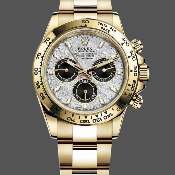 Replica Rolex Daytona 116508 Gelbgold Meteoritengrau Zifferblatt 40MM Herren Replica Uhren