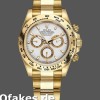 Replica Rolex Daytona 116508 Gelbgold Weißes Index-Zifferblatt 40MM Herren Replica Uhren