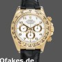 Replica Rolex Daytona 116518 Black Leather Strap White Dial 40mm Herren Replica Uhren