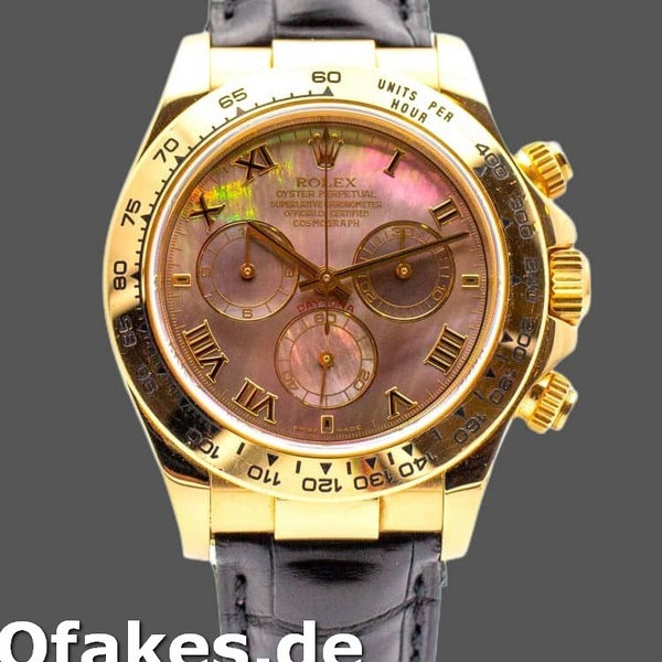 Replica Rolex Daytona 116518 Black MOP Roman Dial 40mm Herren Replica Uhren