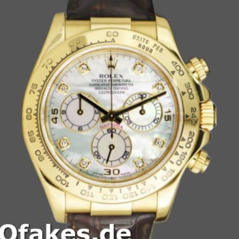 Replica Rolex Daytona 116518 MOP Diamond Dial Yellow Gold 40mm Herren Replica Uhren