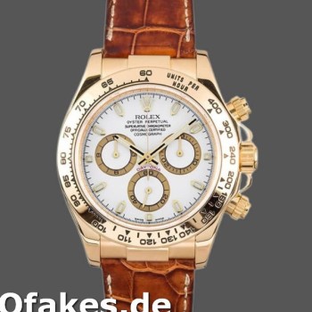 Replica Rolex Daytona 116518 Gelbgold Automatik Weißes Zifferblatt 40mm Herren Replica Uhren