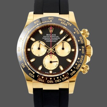 Replica Rolex Daytona 116518LN Black Dial Rubber strap 40mm Herren Replica Uhren