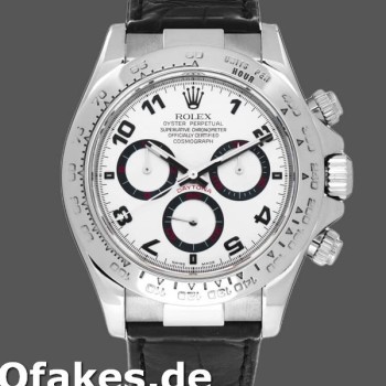 Replica Rolex Daytona 116519 Black Alligator Lederarmband Weißes Zifferblatt 40mm Herren Replica Uhren