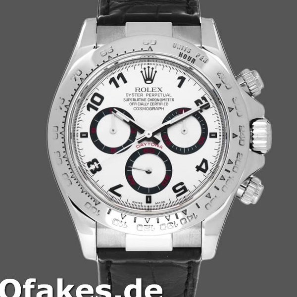 Replica Rolex Daytona 116519 Black Alligator Lederarmband Weißes Zifferblatt 40mm Herren Replica Uhren