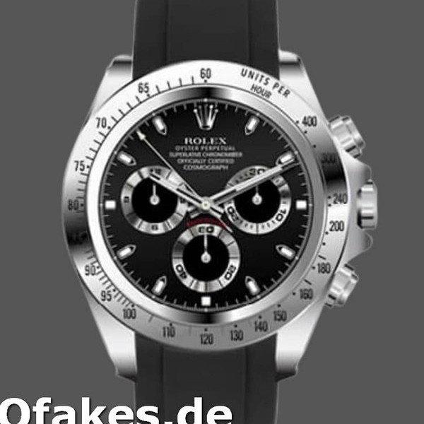Replica Rolex Daytona 116519 Black Dial Black Rubber strap 40mm Herren Replica Uhren