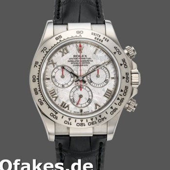 Replica Rolex Daytona 116519 Black Leather strap Meteorite Dial 40mm Herren Replica Uhren