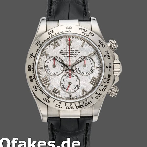 Replica Rolex Daytona 116519 Black Leather strap Meteorite Dial 40mm Herren Replica Uhren