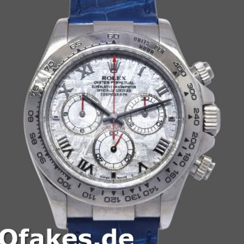 Replica Rolex Daytona 116519 Blue Leather strap Meteorite Dial 40mm Herren Replica Uhren