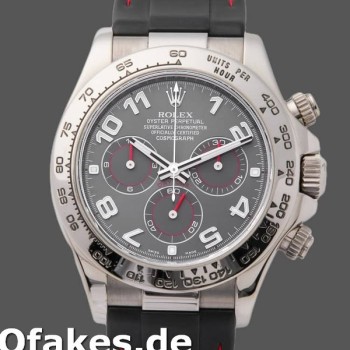 Replica Rolex Daytona 116519 Grey Dial Black RubberB Armband 40mm Herren Replica Uhren