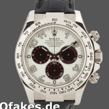 Replica Rolex Daytona 116519 Panda Dial Black Leather Strap 40mm Herren Replica Uhren