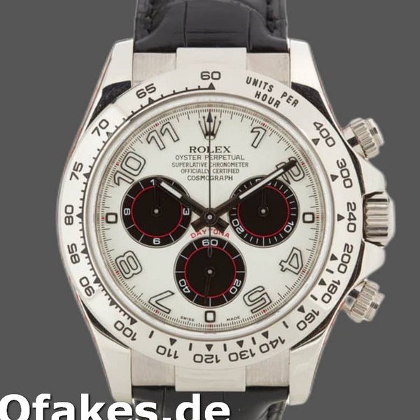 Replica Rolex Daytona 116519 Panda Dial Black Leather Strap 40mm Herren Replica Uhren