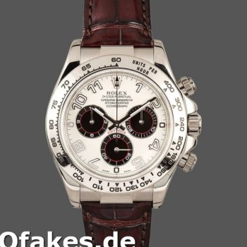 Replica Rolex Daytona 116519 Panda Dial Chocolate Leather Strap 40mm Herren Replica Uhren