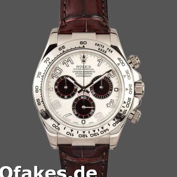 Replica Rolex Daytona 116519 Panda Dial Chocolate Leather Strap 40mm Herren Replica Uhren