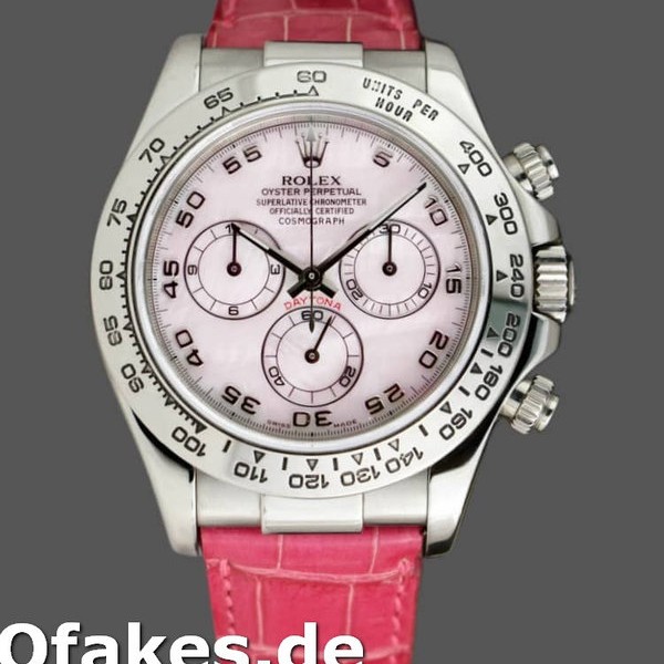 Replica Rolex Daytona 116519 Rose MOP Arabic Pink Strap 40mm Herren Replica Uhren