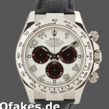 Replica Rolex Daytona 116519 White Dial Black Eyes 40mm Herren Replica Uhren