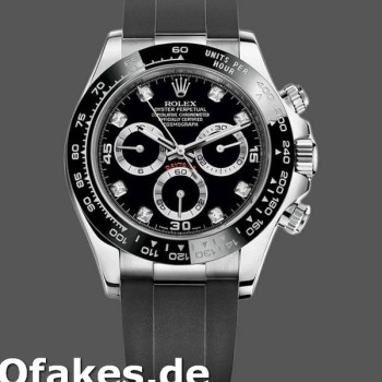 Replica Rolex Daytona 116519 White Gold Automatic Black Dial Diamonds 40mm Herren Replica Uhren