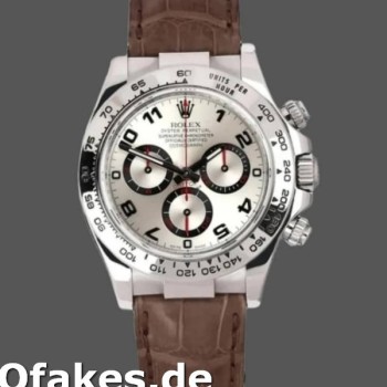 Replica Rolex Daytona 116519 White Gold Racing Dial Brown Leather strap 40mm Herren Replica Uhren