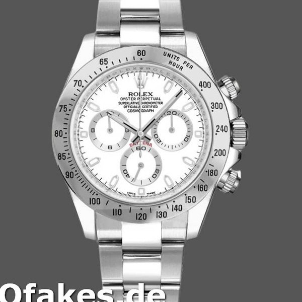 Replica Rolex Daytona 116520 Edelstahlgehäuse Weißes Zifferblatt 40MM Herren Replica Uhren