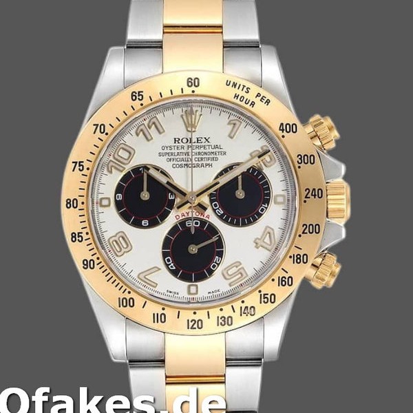 Replica Rolex Daytona 116523 White Arabic Panda Dial 40mm Herren Replica Uhren