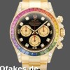 Replica Rolex Daytona 116528 Rainbow Bezel Black Diamond Dial 40mm Herren Replica Uhren