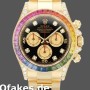 Replica Rolex Daytona 116528 Rainbow Bezel Black Diamond Dial 40mm Herren Replica Uhren