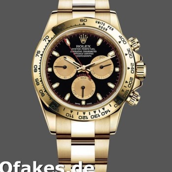 Replica Rolex Daytona 116528 Gelbgold Schwarz Paul Newman Zifferblatt 40mm Herren Replica Uhren