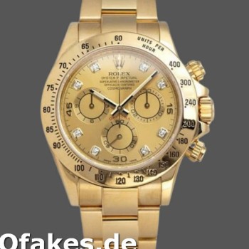 Replica Rolex Daytona 116528 Gelbgold Champagner Diamant Zifferblatt 40mm Herren Replica Uhren
