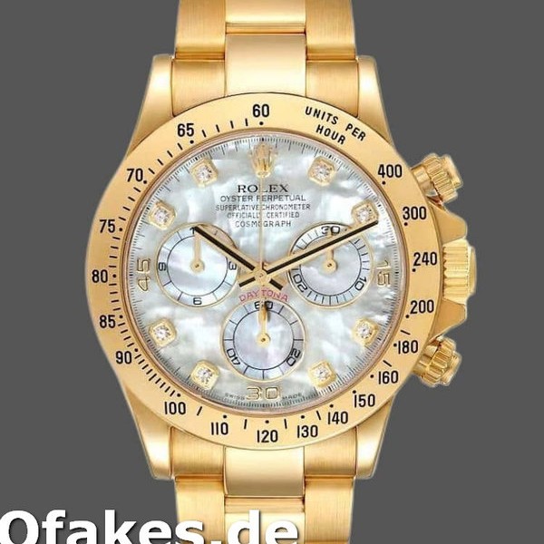 Replica Rolex Daytona 116528 Gelbgold MOP Diamant 40mm Herren Replica Uhren