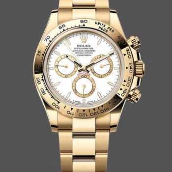 Replica Rolex Daytona 126508 0001 18K Gelbgold Weißes Zifferblatt Replica Uhren