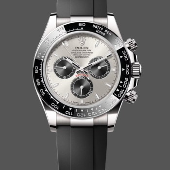 Replica Rolex Daytona 126519LN 0006 40mm Silver Ghost Dial White Gold Oysterflex