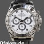 Replica Rolex Daytona 16519 White Dial Black Leather strap 40mm Herren Replica Uhren