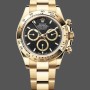 Replica Rolex Daytona 40mm Gelbgold Oyster Armband mit schwarzem Strichzifferblatt 126508 0004