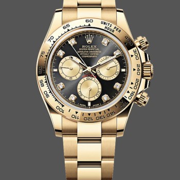 Replica Rolex Daytona Cosmograph 126508 0003 Gelbgold Schwarz Zifferblatt Replica Uhren