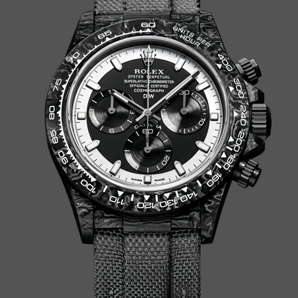 Replica Rolex Daytona Cosmograph DIW Carbon Fiber Black Dial 40mm