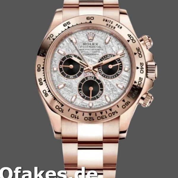 Replica Rolex Daytona m116505 Everose Gold Meteorite Grey Dial 40MM Herren Replica Uhren