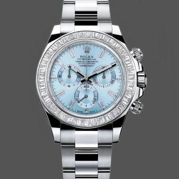 Replica Rolex Daytona Oyster Perpetual Platinum Ice Blue Dial 116576TBR