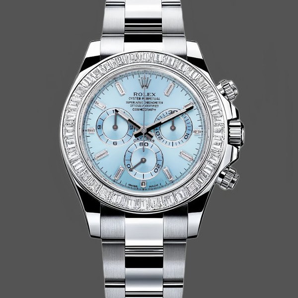 Replica Rolex Daytona Oyster Perpetual Platinum Ice Blue Dial 116576TBR