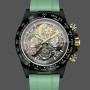Replica Rolex Daytona PVD Ceramic Bezel GET Best Edition Green Rubber Strap